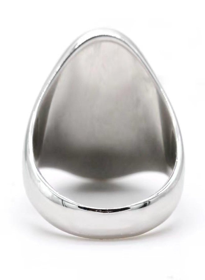 LovePlus S925 Sterling Silver Black Natural Agate Stone Brown Tiger Eye Stone Men's Ring Türkiye Handmade Agate Jewelry Luxury Ring for Men and Women Simple Design 6-13 (12 Black) - Image 5